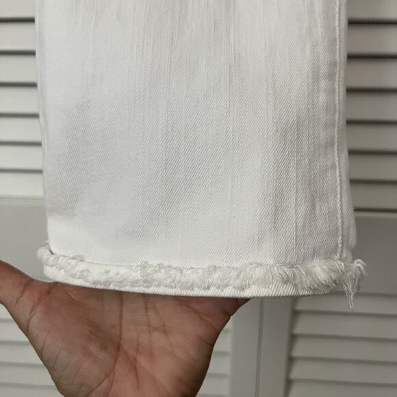 DL1961 Denim Mara Straight Mid Rise Instasculpt Ankle in white Milk, size 27 - Picture 4 of 15